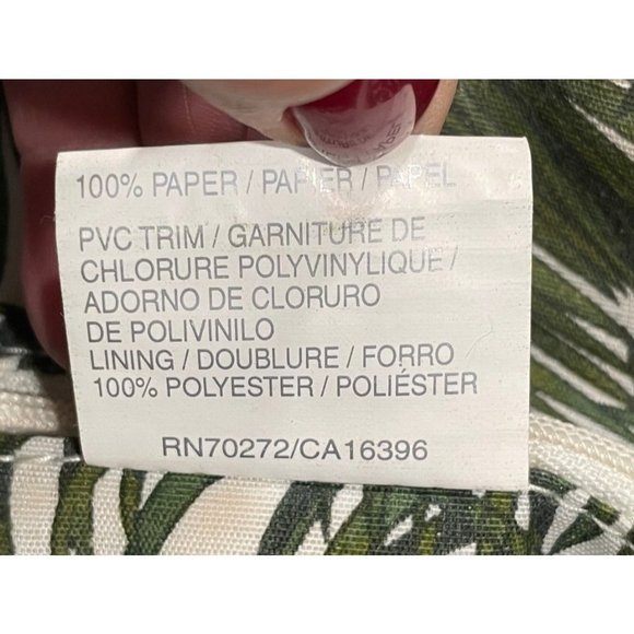 NEW Liz Claiborne Woven Palm Trees Pineapple Large Tote Bonus Accessory Bag - Picture 12 of 12